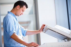 MPS image of man with printer