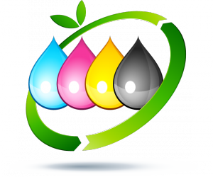 colour drops with green circle